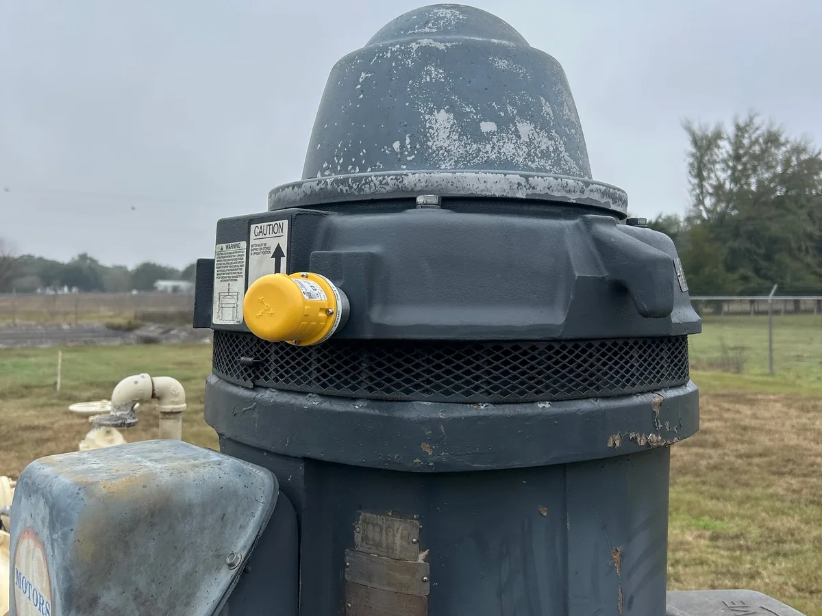 An Aquatis sensor mounted on a pump motor